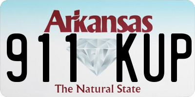 AR license plate 911KUP