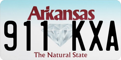 AR license plate 911KXA