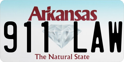 AR license plate 911LAW