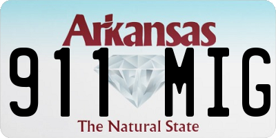 AR license plate 911MIG
