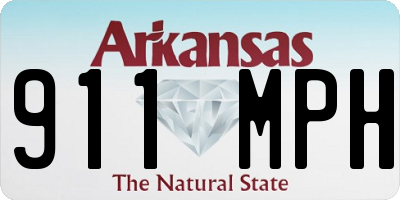 AR license plate 911MPH