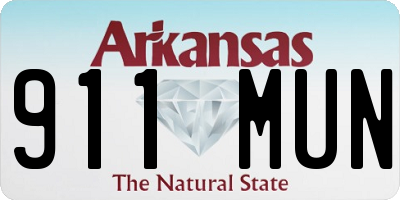AR license plate 911MUN
