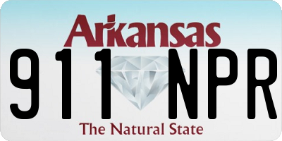 AR license plate 911NPR
