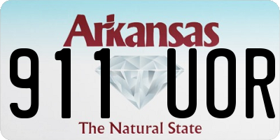 AR license plate 911UOR