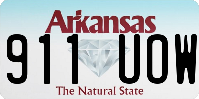 AR license plate 911UOW