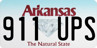 AR license plate 911UPS