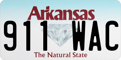 AR license plate 911WAC