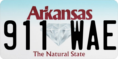 AR license plate 911WAE