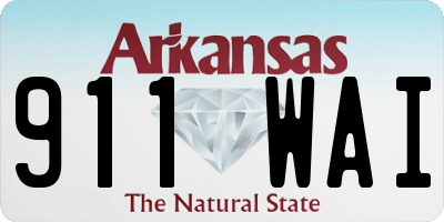 AR license plate 911WAI