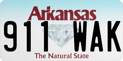 AR license plate 911WAK