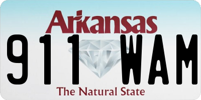 AR license plate 911WAM
