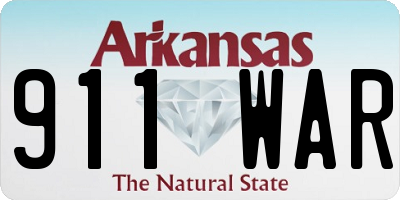 AR license plate 911WAR