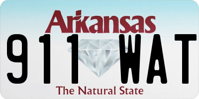 AR license plate 911WAT