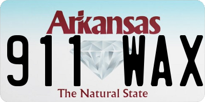 AR license plate 911WAX