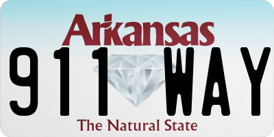 AR license plate 911WAY