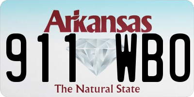 AR license plate 911WBO