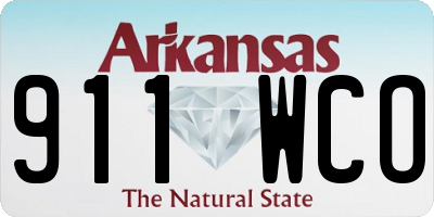 AR license plate 911WCO