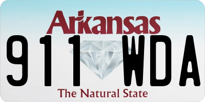 AR license plate 911WDA