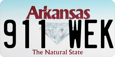 AR license plate 911WEK