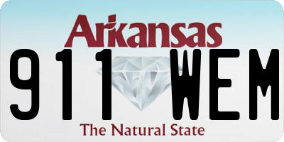 AR license plate 911WEM