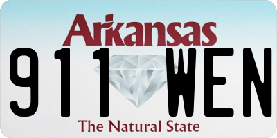 AR license plate 911WEN