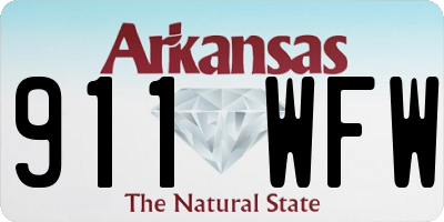 AR license plate 911WFW