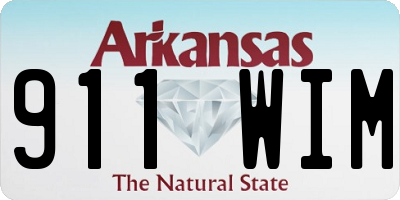 AR license plate 911WIM