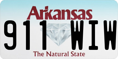 AR license plate 911WIW