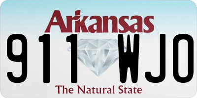 AR license plate 911WJO