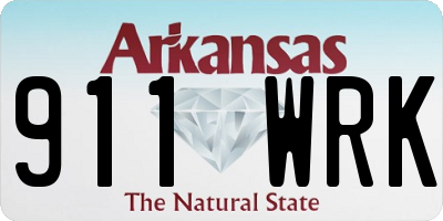 AR license plate 911WRK