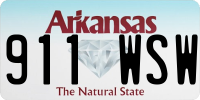 AR license plate 911WSW