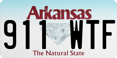 AR license plate 911WTF