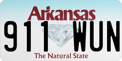 AR license plate 911WUN