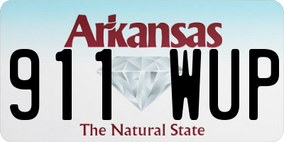 AR license plate 911WUP