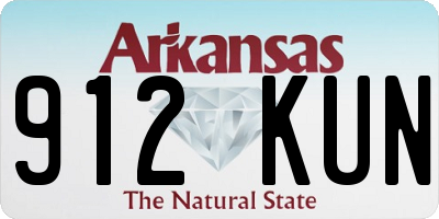 AR license plate 912KUN