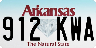 AR license plate 912KWA