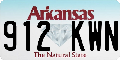 AR license plate 912KWN