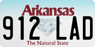 AR license plate 912LAD