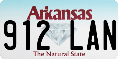 AR license plate 912LAN