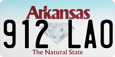 AR license plate 912LAO