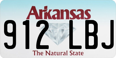 AR license plate 912LBJ