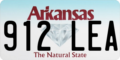 AR license plate 912LEA