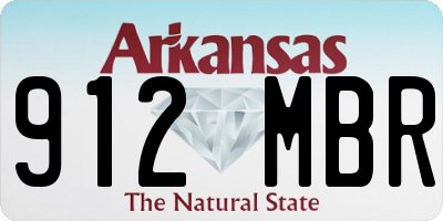 AR license plate 912MBR