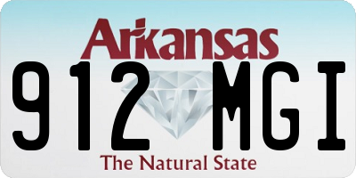 AR license plate 912MGI