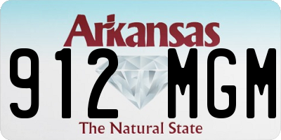 AR license plate 912MGM