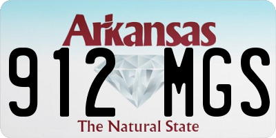 AR license plate 912MGS