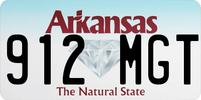 AR license plate 912MGT