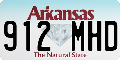 AR license plate 912MHD