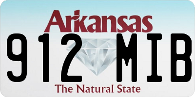 AR license plate 912MIB