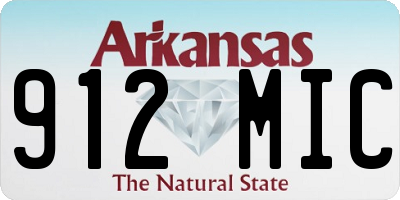 AR license plate 912MIC